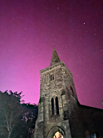 Photograph of Aurora Borealis over St Mary's 10 May 2024