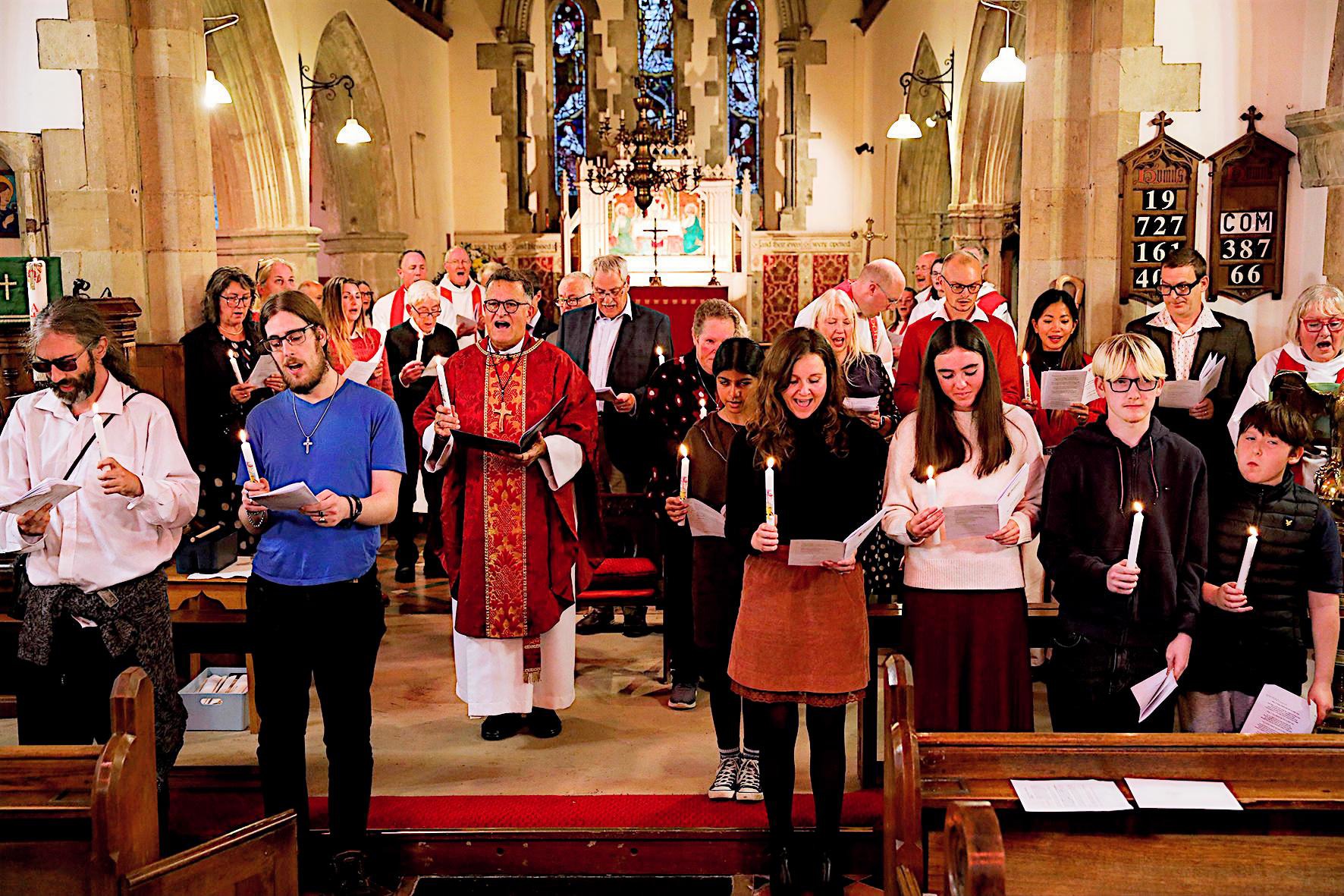The last hymn at the Isle of Wight Confirmation Service at St Mary's 19 October 2025 Photograph taken during the last hymn at the Isle of Wight Confirmation Service at St Mary's 19 October 2025
