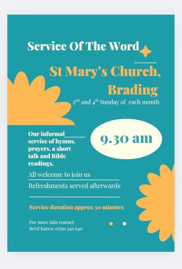 Services of the Word Poster for St Mary's Services of the Word